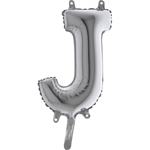 Balón písmeno J strieborné 35 cm