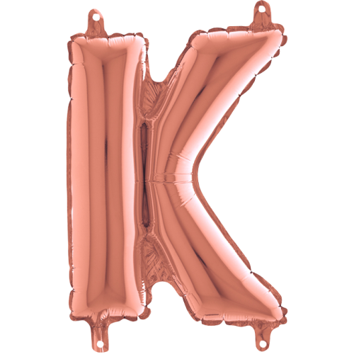 Balón písmeno K rose gold 35 cm