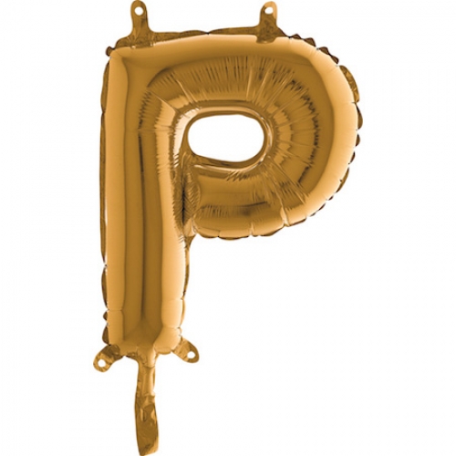 Balón písmeno P zlaté 35 cm