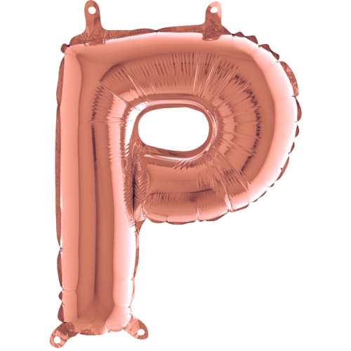 Balón písmeno P rose gold 35 cm