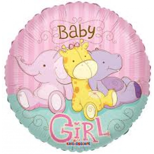 Balón Héliový Balón Baby Girl zvieratká