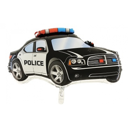 Balón Policajné auto čierne