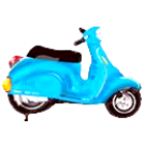 Balón Vespa modrá