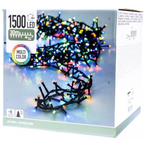 Svetelná reťaz diódy 1500 LED farebné svetlo