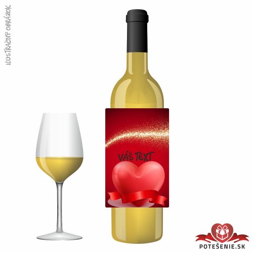 Valentínske darčekové víno, motív V043