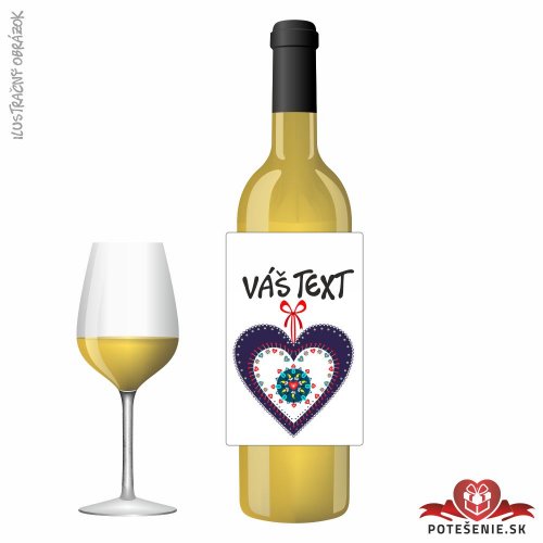 Valentínske darčekové víno, motív V078 - Valentínske víno
