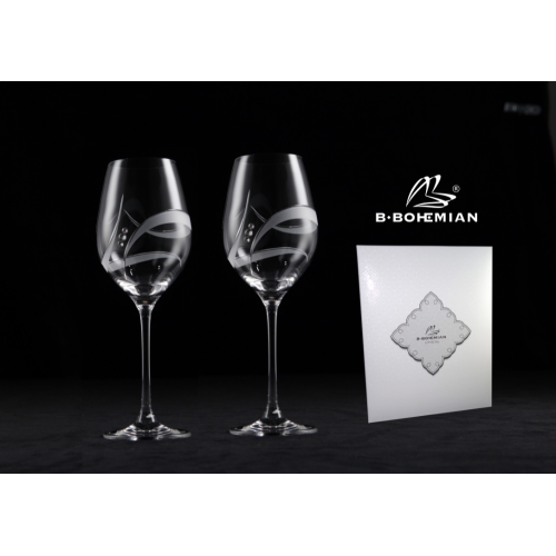 Pohár na víno Gravity, Swarovski Elements, 360 ml 2 ks