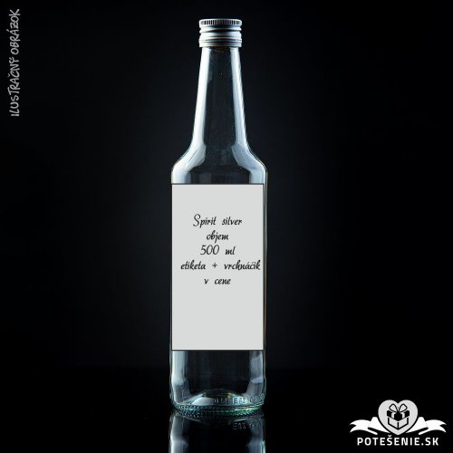 Prázdna svadobná fľaša Spirit Silver 500 ml