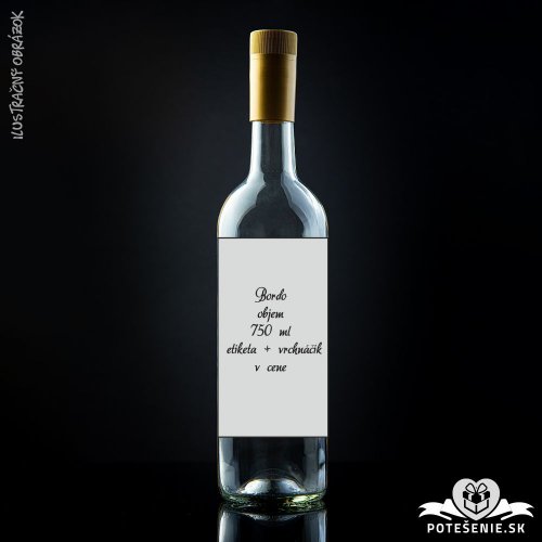 Prázdna svadobná fľaša Bordo 750 ml