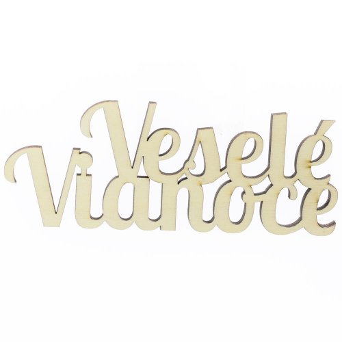 Výrez- veselé vianoce 15x6cm