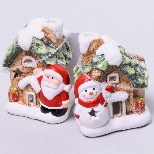 Domček santa led keram. - Vianočné dekorácie a ozdoby