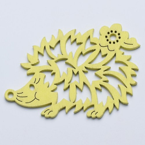Výrez ježko s/6 8cm žltý