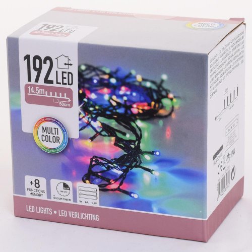 Led svet/192/multi,ind/out,bat,timer,funk8 - Vianočné osvetlenie