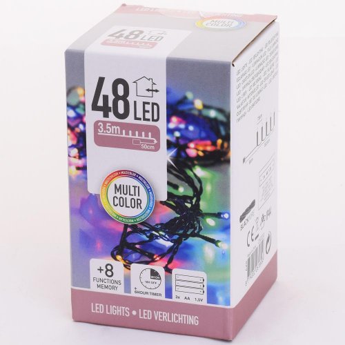 Led svet/48/multi,ind/out,bat,timer,funk8 - Vianočné osvetlenie