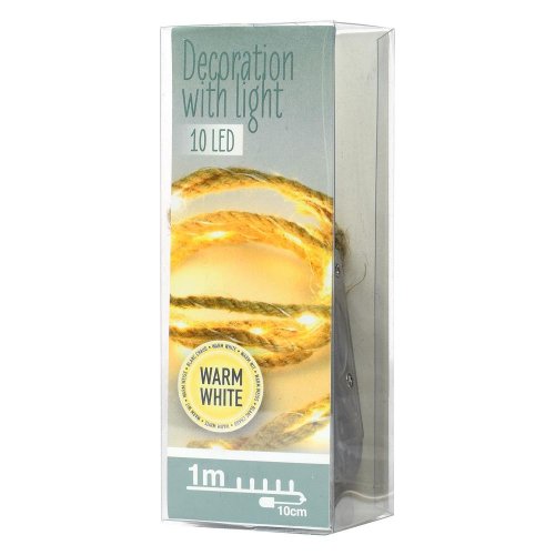 Led svetielka juta špagát 1mtr 10 ww,bater cr