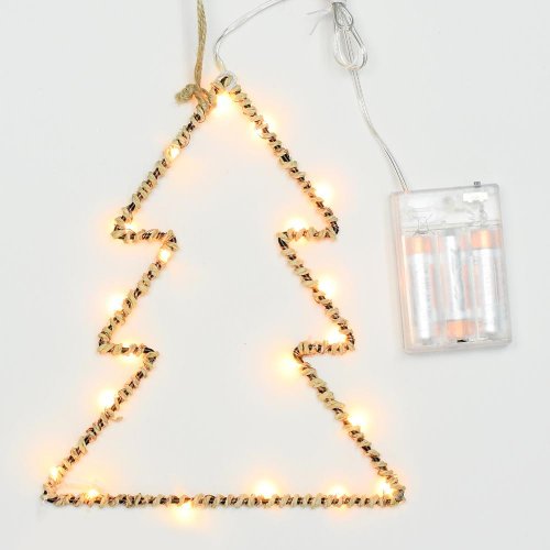 Záves strom led kov 17x21cm - Vianočné osvetlenie