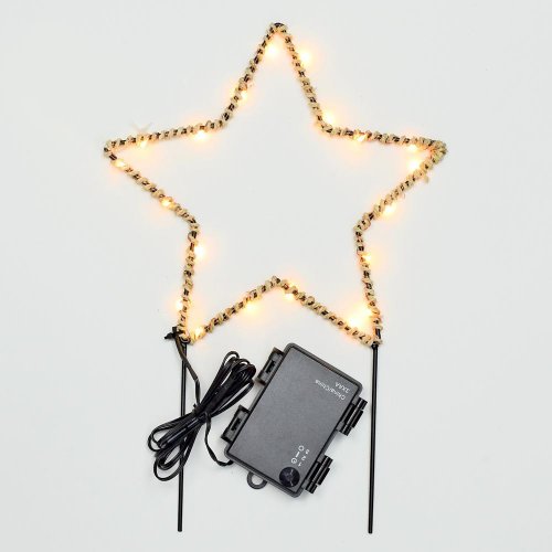 Zápich hviezda led kov 20x29,5cm - Vianočné osvetlenie