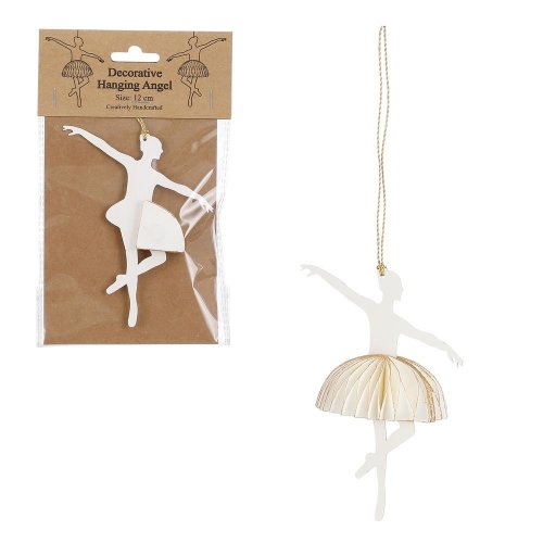 Balerína ornam cream - h11,5xd12cm