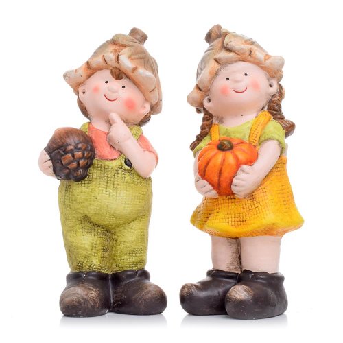 Deti s tekvicou mix2 8*7.5*20cm - Jesenné dekorácie