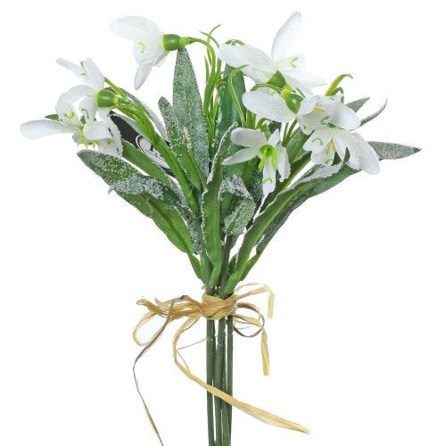 Kytica snežienky 23cm biela