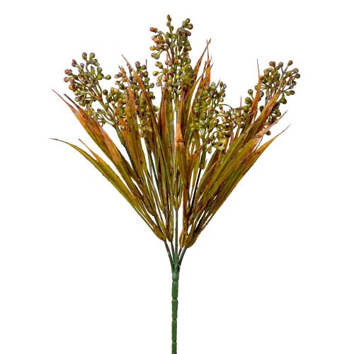 Zápich bobuľky s lístkam hnedé 32cm