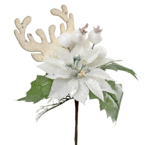 Zápich poinset. jeleň 16cm