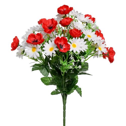 Kytica mak+margaréta x18 46,5cm mix f