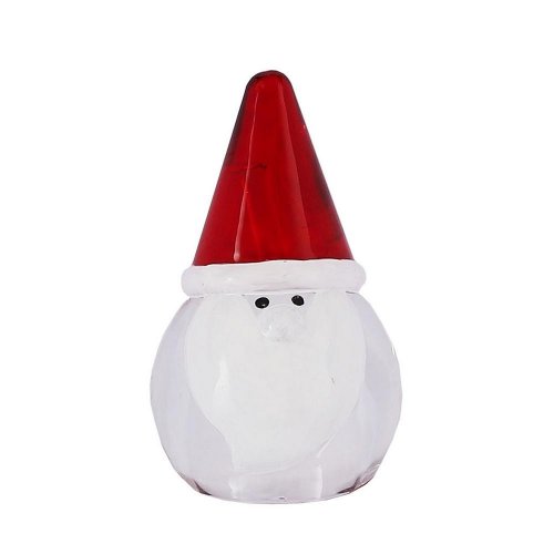 Santa dekorácia glass červená - v9xh6cm - Vianočné dekorácie