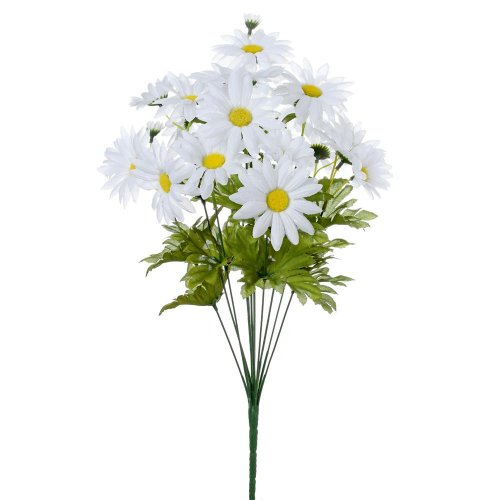 Kytica margarétky biele, zeleň 54cm