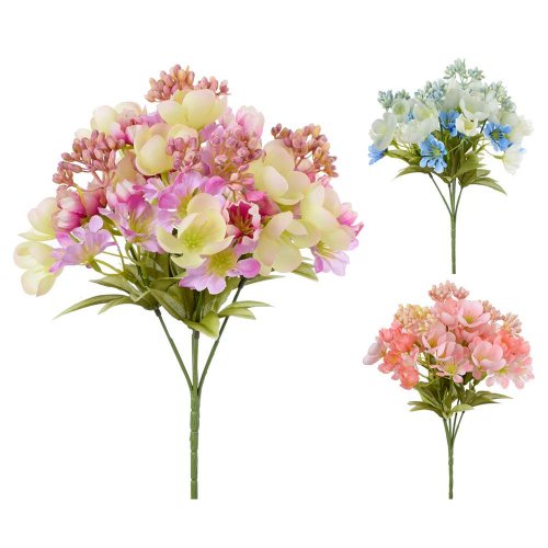 Kytica drobné kvety, zeleň, mix/f 28cm