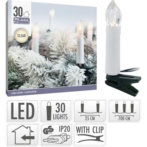 Led svetielka /30 sviiečok/ w,ind - Vianočné osvetlenie
