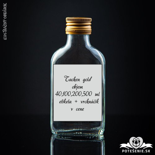 Prázdna svadobná fľaša Taschen Gold 200 ml