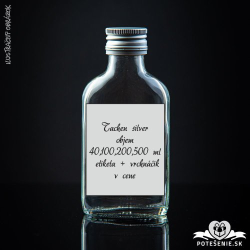 Prázdna svadobná fľaša Taschen Silver 40 ml