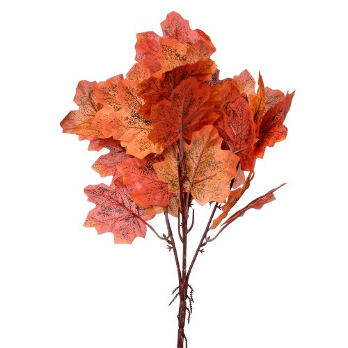 Konár jesenné lístie javor oranž 39cm - Umelé kvety
