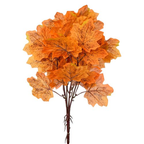 Konár jesenné lístie javor oranž 39cm - Umelé kvety