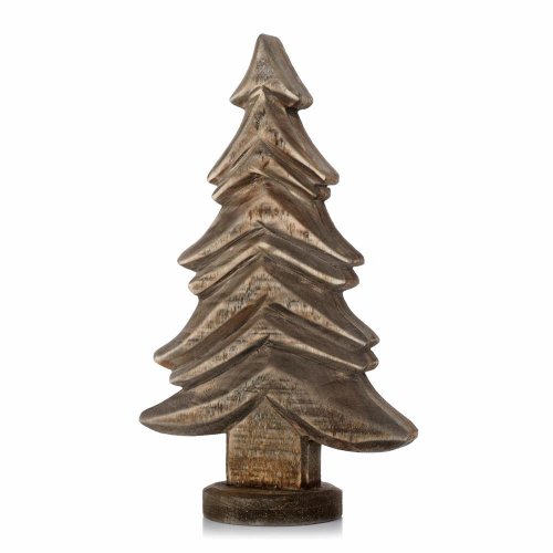 Stromček drevo zl. 17*8*27cm - Vianočné dekorácie