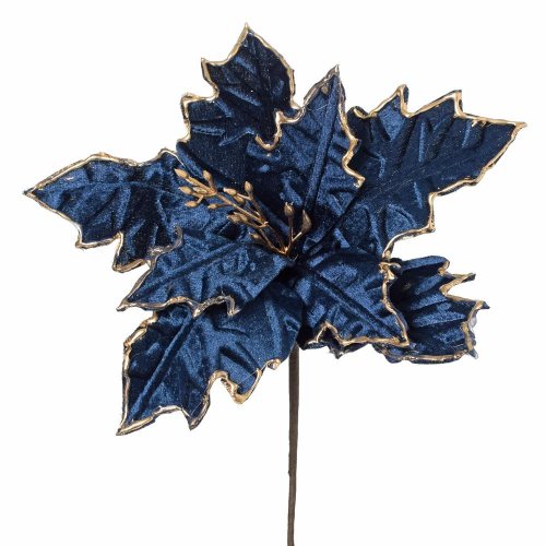 Vian. ruža/ poinsetia 28cm tm. modrá