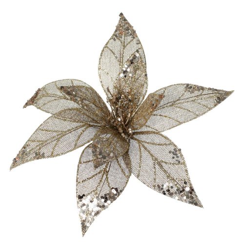 Ks vian. ruža šampaň zla. gliter 24*24*8cm