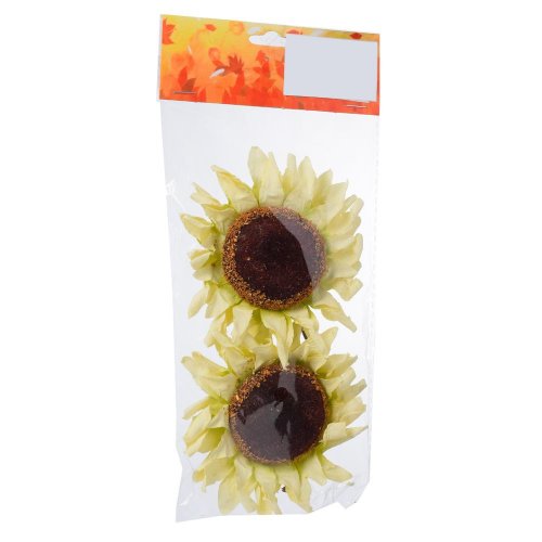 Hlava slnečnica krémová s/2 10cm - Umelé kvety