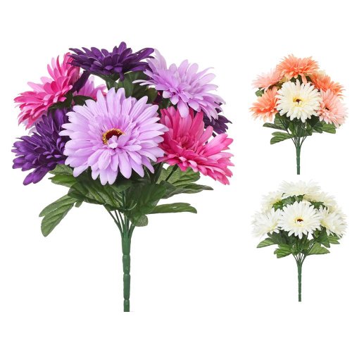 Kytica gerbera x9 mix f 32cm - Umelé kvety