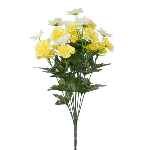 Kytica sakura krém/žltá  x6  46cm - Umelé kvety