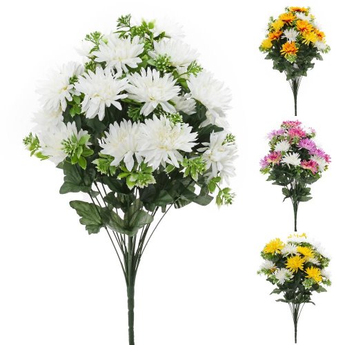 Kytica chryzantéma zeleň 4f 50cm