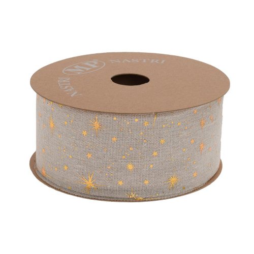 Vian juta hviezdy zlatá 6,3cm/20m 4948xg
