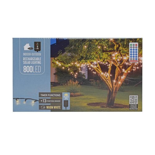 Led800 solar ww/timer/8fun/ovlád/usb/ aex100130