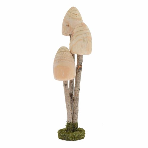 Hríby bedle, natural, drevo 33*10cm - Jesenné dekorácie