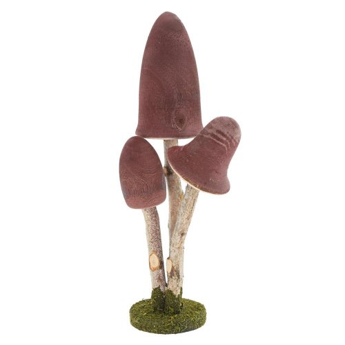 Hríby fialové, drevo 35*13cm - Jesenné dekorácie