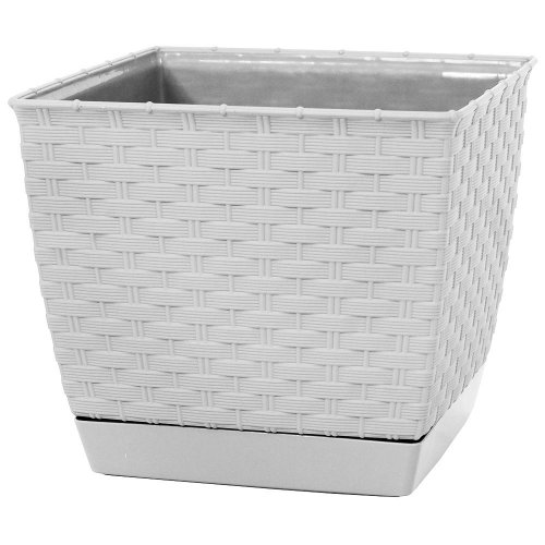Drlk190 kvetináč ratolla square biely 19x19xh15,9cm/3,8l