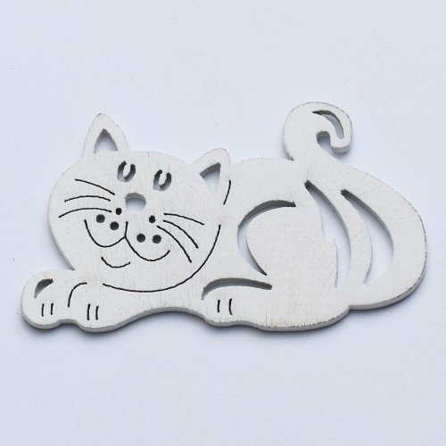Výrez mačka s/10 6cm bie