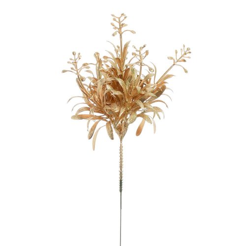 Zápich zeleň zlatá 28cm - Jesenné dekorácie