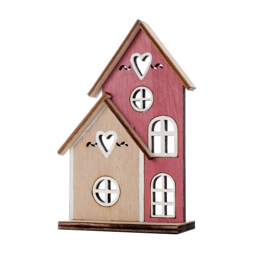 Domčeky čer/nat /bie drevo 7*2*12,5cm - Umelé kvety